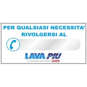 Cartel de contactos telefónicos 20x10cm